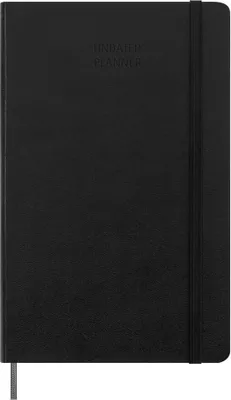 Produktbild von Moleskine Undatierter Wochen Notizkalender, Large/A5, 1 Wo = 1 Seite, Rechts Linierte Seite, Fester Einband, Schwarz