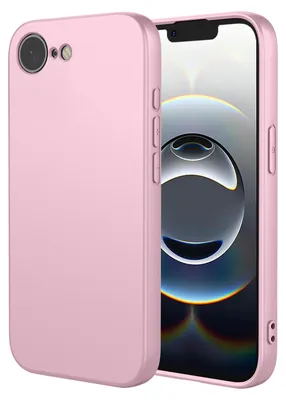Productafbeelding van MobyDefend Hoesje - Geschikt voor iPhone 16e / iPhone 17e - Matte Siliconen Backcover - Licht Roze