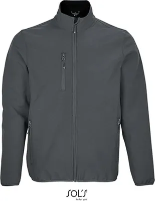 Produktbild von SOLs 03827 | MenŽs Falcon Zipped Herren Softshell Jacket - Farbe: Charcoal Grey (Solid) - Größe: XL