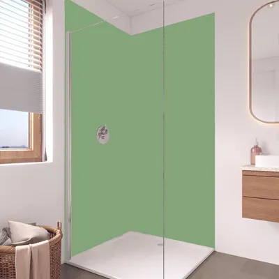 Produktbild von Duschrückwand Wandverkleidung für Dusche aus ALU 0,3 cm - 90 x 250 cm - RAL Blassgrün