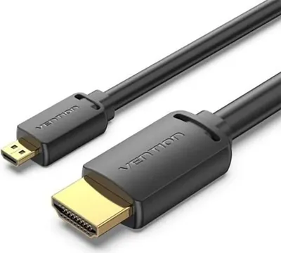 Zdjęcie produktu dla Vention AGIBG, 1,5 m, HDMI Typu D (Micro), HDMI Typu A (Standard), Czarny