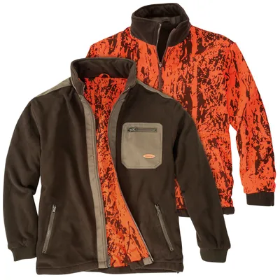 Produktbild von Hubertus XXL Warn-Wendejacke olivbraun-neonorange