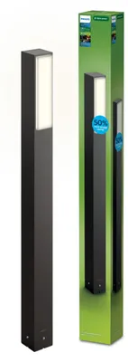 Zdjęcie produktu dla Philips Latarnia Stratosphere 3,8 W, Zewnętrzne oświetlenie postument/słup, Antracyt, Metal, IP44, Patio, Ogród, I