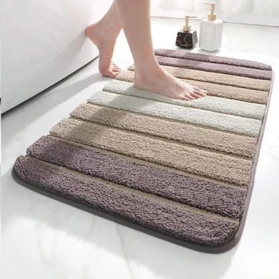 Zdjęcie produktu dla Mata pod prysznic/wanna - Dywanik - Komfort w łazience - Bardzo miękka - 50x80 cm - Beżowy