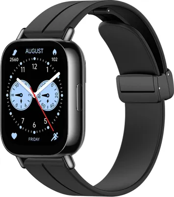 Obrázek produktu pro Pro Xiaomi Redmi Watch 5 Lite Silikonový řemínek s magnetickou skládací sponou Black
