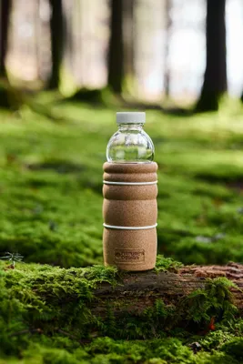 Produktbild von Trinkflasche Cork - Blume des Lebens 0,5l - mit großer Öffnung & bleifreies Glas