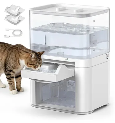 Produktbild von Redkey A10 4L Trinkbrunnen für Katze Kabellos, 4000mAh Katzentrinkbrunnen mit Be