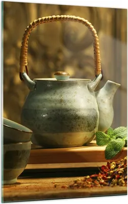 Produktbild von Bilder auf glas - Einteilig - Tee Kräuter Tassen Tradition - 50x70cm - Glasbilder - Wandbilder - Bilder - Wanddekoration aus Glas - Glas Bilder - Wandbild auf Glas - GPA50x70-2628