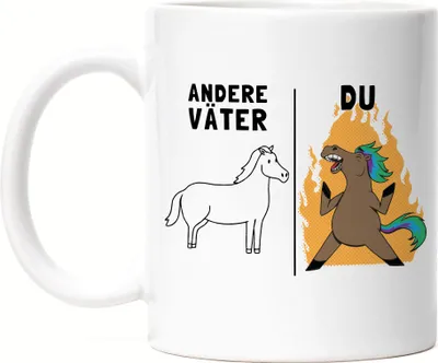 Produktbild von Andere Väter Du Tasse bester Vater Papa Pferd Lustig Geburtstag Vatertag Sohn Tochter Geschenk