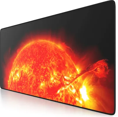 Produktbild von CSL Gaming Mauspad, XXL Schreibtischunterlage 900 x 400mm, Präzision & Geschwindigkeit, Rote Sonne