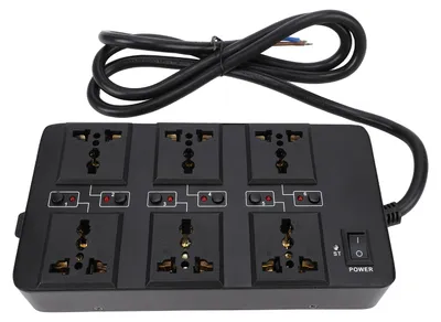 Obrázok produktu pre Regulátor sekvenovania napájania s LED indikátorom pre stabilné napájanie, kovový, 6 kanálov, čas sekvenovania 1 sekunda, univerzálny konektor