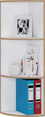 Immagine prodotto di Ripiano in legno in piedi | Scaffale angolare salvaspazio | Dimensioni Libreria ca. H. 110 x W. 33 x D. 33 cm | Scaffale elegante | Scaffale da ufficio – Salia 3x