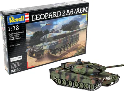Produktbild von Revell Leopard 2 A6/A6M, Tank model, Montagesatz, 1:72, Leopard 2A6/A6M, Kunststoff, Zwischen