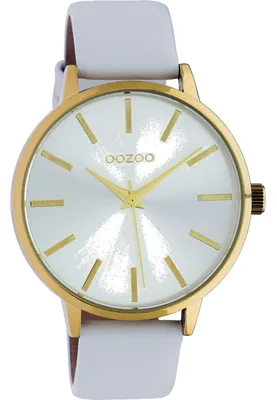 Produktbild von OOZOO Uniuhr C10611 Quarzwerk Weißes Lederarmband 42mm