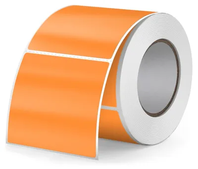 Produktbild von Selbstklebende Thermoetiketten 50 x 50 mm Orange 500 Stück