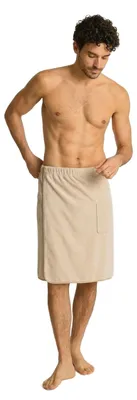 Produktbild von Kilt-Badetuch Für Herren Für Die Sauna, Schnelltrocknend, L/Xl, Spa, Schwimmbad, Beige