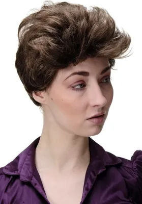 Produktbild von WIG ME UP Perücke Kurz Toupiert Braun GFW1645-8