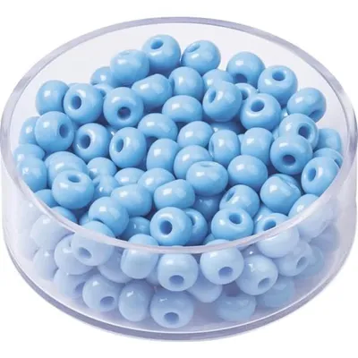 Produktbild von KNORR PRANDELL 213102334 Böhmische Rocailles Ø 5 mm Glas himmelblau