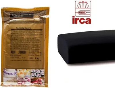 Produktbild von Sweetfanaberia | Zuckermasse IRCA RAINBOW PASTE - 1 kg - Schwarz - vielseitig und dekorativ