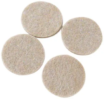Filzgleiter rund, selbstklebend, 25 Stück, 25x4 mm, Weiß