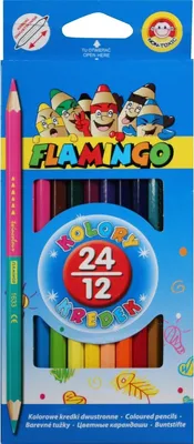 Zdjęcie produktu dla Nd39_342458 Kredki Olo 2Str 24Kol/180 Flamingo Wb