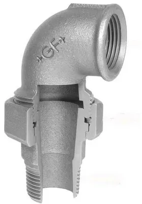 Productafbeelding van Georg Fischer bochtstuk, figuur 98, 1/2 inch, verzinkt, 1 stuk.