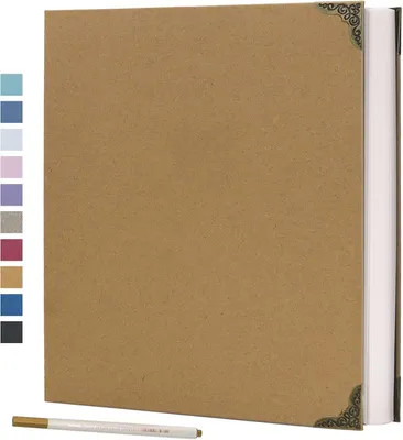 Productafbeelding van Fotoalbum zelfklevend 60 pagina's hardcover met doe-het-zelf scrapbooking kit 3 ringen papier scrapbook voor liefhebbers vrienden kinderen verjaardag