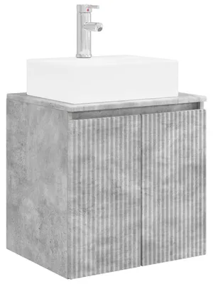 Zdjęcie produktu dla Umywalka ścienna z szafką Betonowy szary 49,5 x 41 x 62,5 cm