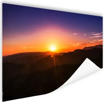 Produktbild von MuchoWow® Poster Sonnenuntergang über den Bergen 60x40 cm - Schlafzimmerdekoration