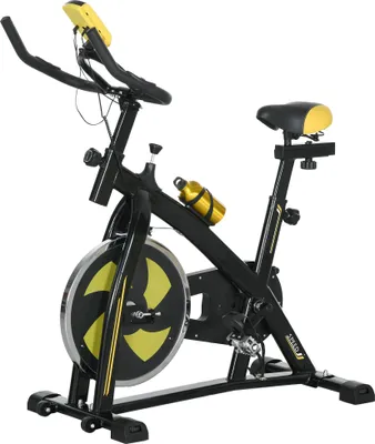 Produktbild von Heimtrainer, leise, anpassbarer Widerstand, Pulssensor, Monitor, Gelb