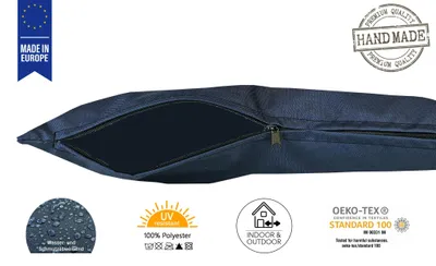 Produktbild von JACK 2er Set 60x60cm Outdoor Kissenhülle Bezug Kissen Hülle Lounge Garten Einfarbig, Farbe:Marine