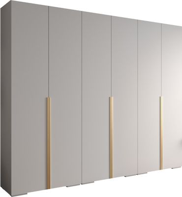 MEBLE KRYSPOL Inova 1 Schrank - 236,7x300x47cm - Weiß Weiß Gold