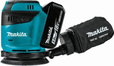 Produktbild von Makita DBO180RTJ, Schwingschleifer, 11000 RPM, 77 dB, 3 dB, Akku, Lithium-Ion (Li-Ion)