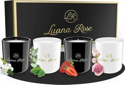Obrázok produktu pre Darčeková sada sviečok, voňavé sviečky, balenie po 4 kusoch