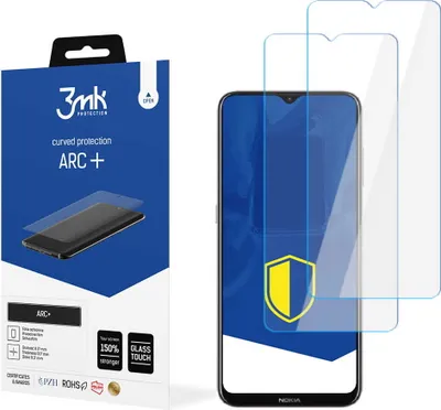 Produktbild von 3mk Display Schutzfolie ARC+ für Nokia G10  0,17mm Self-Heal (2 Stück)