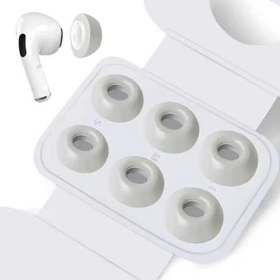 Zdjęcie produktu dla Zatyczki do uszu pianki memory airpods pro 2 s m l białe