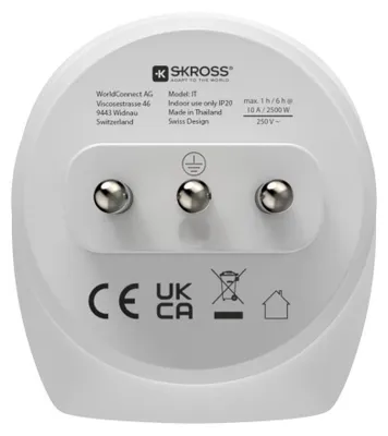 Produktbild von Hama 00223481, Typ L (IT), Typ C (Eurostecker) + Typ F, Gerade, Gerade, 100 - 250 V, 10 A