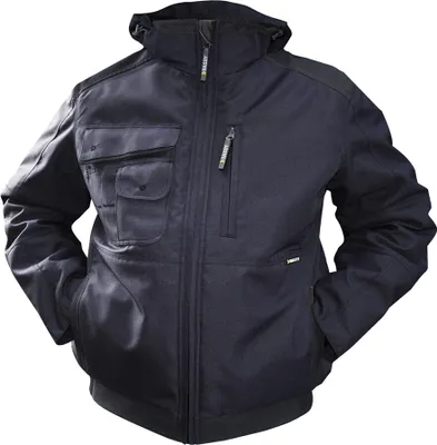 Produktbild von DASSY® Austin Canvas Winterjacke NACHTBLAU/SCHWARZ Gr.2XL Länge: STANDARD