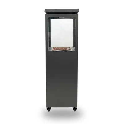 Produktbild von HEAT Outdoor Living Gaskamin für Terrasse Utevarme – Terrassenofen 6,5 kW - 40 x 28 x 132 cm - Stahl - Stilvoller Gas-Terrassenheizstrahler (Antrazit)