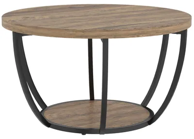 Productafbeelding van HOMCOM salontafel met stevig tafelblad, 80 x 80 cm, bruin/zwart
