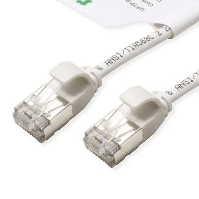 Obrázok produktu pre ROLINE GREEN 21.44.1698, 0,15 m, Cat6a, U/FTP (STP), RJ-45, RJ-45, Biela
