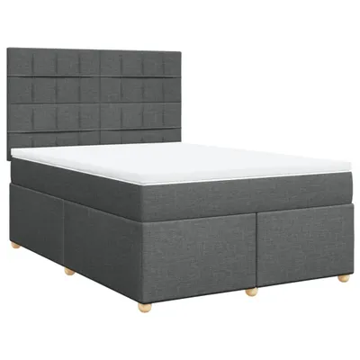 Produktbild von Boxspringbett mit Matratze Dunkelgrau 160x200 cm Stoff