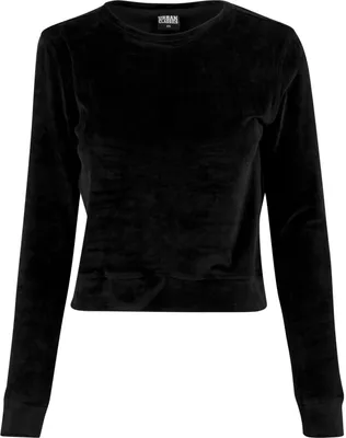 Obrázek produktu pro Urban Classics Ladies Short Velvet Crew black - S