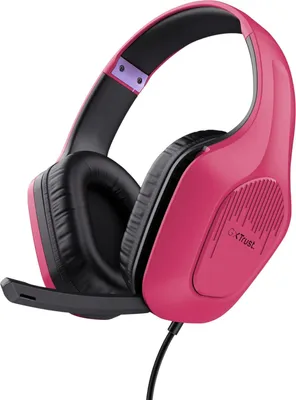 Produktbild von Gaming GXT 415P Zirox Leichtes mit 50-mm-Treiber für PC, Xbox, PS4, PS5, Switch, Mobilgerät, 2 m Kabel, 3,5-mm-Audioanschluss,Over-Ear Kopfhörer Pink
