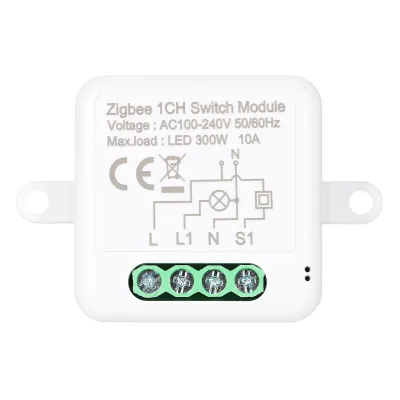 Produktbild von 1CH Zigbee Mini Smart Switch Relaismodul unterstuetzt 2-Wege-Steuerschalter fuer Smart Home Automation, funktioniert mit Alexa Google Home