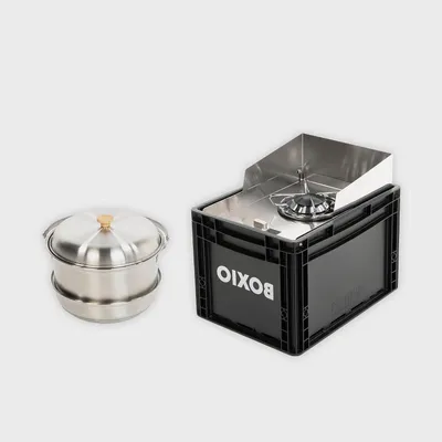 Productafbeelding van Camping Kooktoestel - Gasfornuis Outdoor - Kamperen Koken - Geïntegreerde Opbergbox - 40 x 30 x 28 cm - Cook Plus