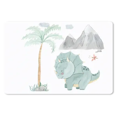 Produktbild von MuchoWow® Mauspad Mousepad Kinderzimmer - Dinosaurier - Berg - Jungen - Mädchen - Kind 27x18 cm - Mousepads - Maus Mat - Pad - Mausunterlage - Büroartikel - Desk Matten