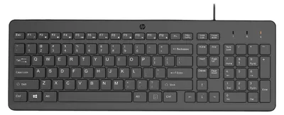 Produktbild von HP 150 Kabelgebundene Tastatur, Volle Größe (100%), Kabelgebunden, USB, Schwarz