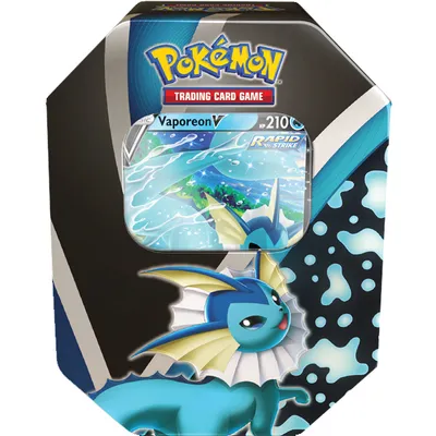 Produktbild von Pokémon Fall Herbst V Tin 2021 englisch Aquana Flamara Blitza Jolteon