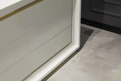 Immagine prodotto di Cassettiera a specchio stile moderno credenza bianca cassettiera per archiviazione